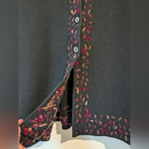 J. Jill Vintage Embroidered Colorful Button-Up Cardigan Sweater Grandma - Picture 8 of 12